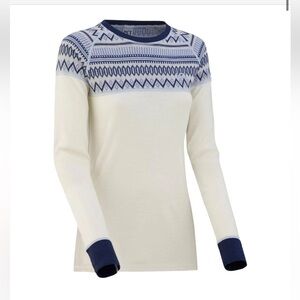 Kari Traa Traa Lokke Long Sleeve Crew Wool Base Layer Top Small